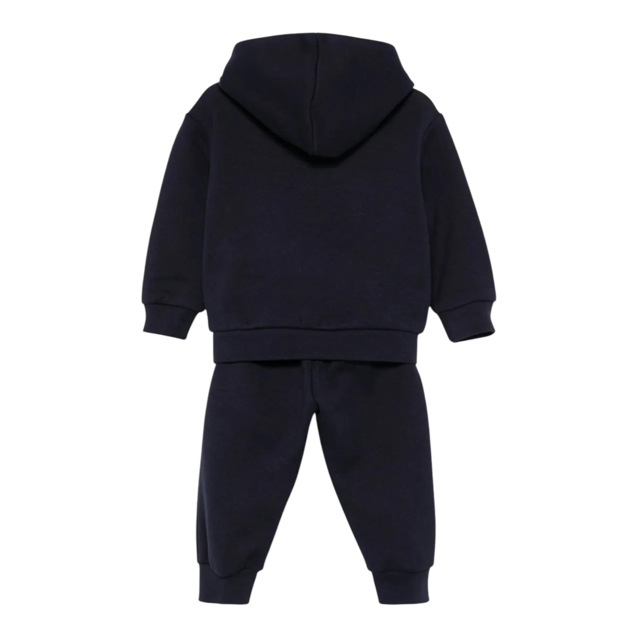 IL GUFO completo 2 pezzi felpa-pantalone tinta unita Blu per Neonato A24DP507M0107 BLU IL GUFO 