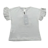 J.O. Milano T-Shirt Girocollo Tinta Unita con Stampa per Neonata 576P5N BIANCO J.O. MILANO 