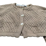 Per Te Coprispalle Tinta Unita Traforato per Neonata 33935 SABBIA PER TE 