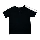 Cesare Paciotti T-Shirt Tinta Unita Girocollo con Stampa Logo Nero per Neonato