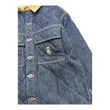 MOSCHINO giubbino in denim con colletto in contrasto Blu per Bambino HUS05E BLU MOSCHINO 