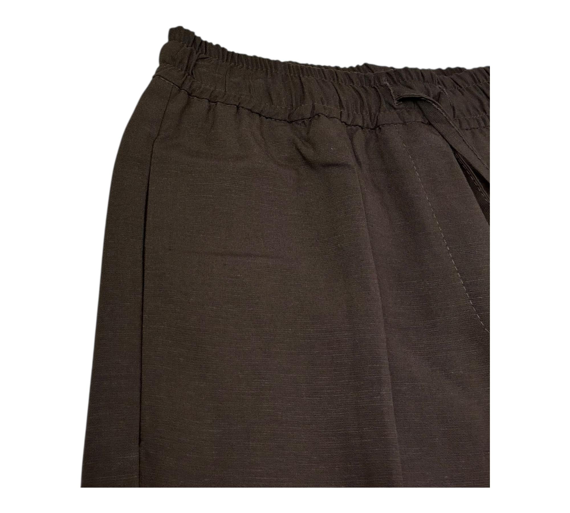 Paolo Pecora Pantalone Tinta Unita con Elastico In Vita per Bambino PP4238 MARRONE PAOLO PECORA 