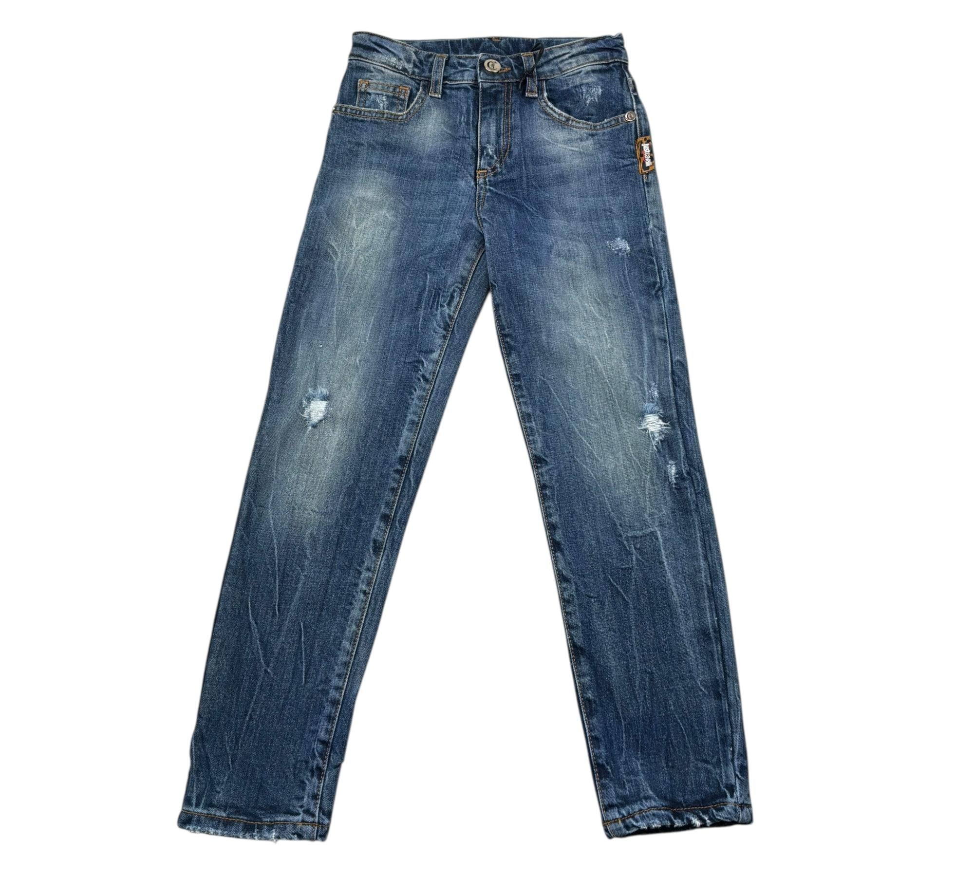 Just Cavalli Jeans Tinta Unita con Girovita Regolabile per Bambino JGP26198JE BLU JUST CAVALLI 