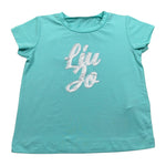Liu Jo T-Shirt Girocollo tinta unita con Logo Azzurro per Bambina KA4011J AZZURRO LIU JO 
