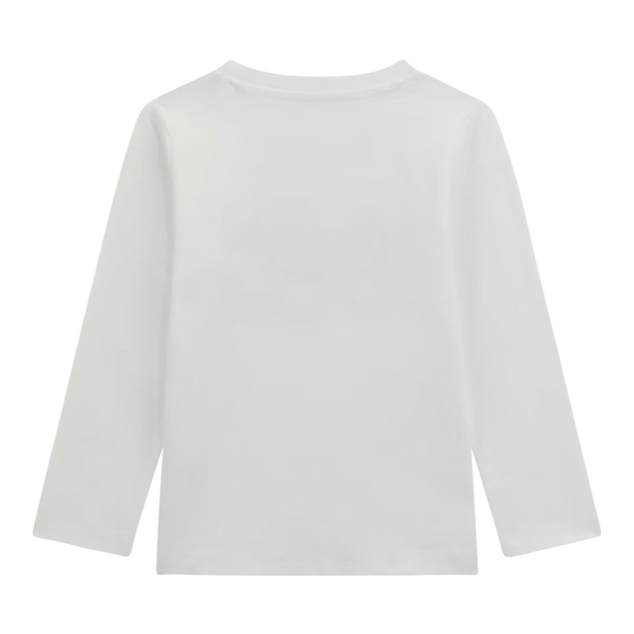 Guess Shirt Girocollo Tinta Unita con Logo per Bambino N5RI17K8HM4JX BIANCO GUESS 