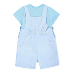 Moschino Completo 2 Pezzi T-Shirt-Salopette per Neonato MUG01LX AZZURRO MOSCHINO 