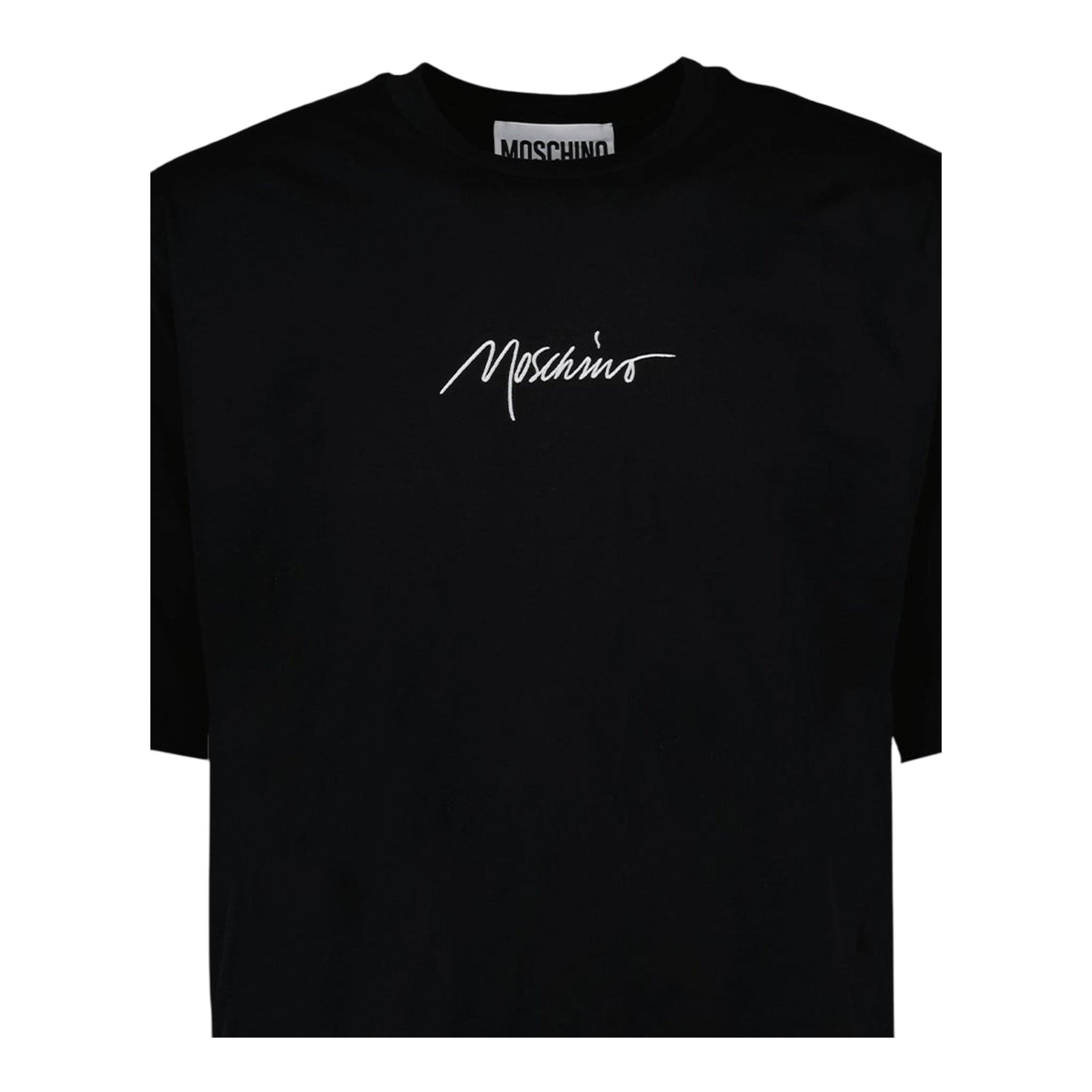 Moschino T-Shirt Tinta Unita con Stampa per Bambina HUM058X NERO MOSCHINO 