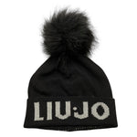 LIU JO cappello tinta unita con logo Nero per Bambina G69072 NERO LIU JO 