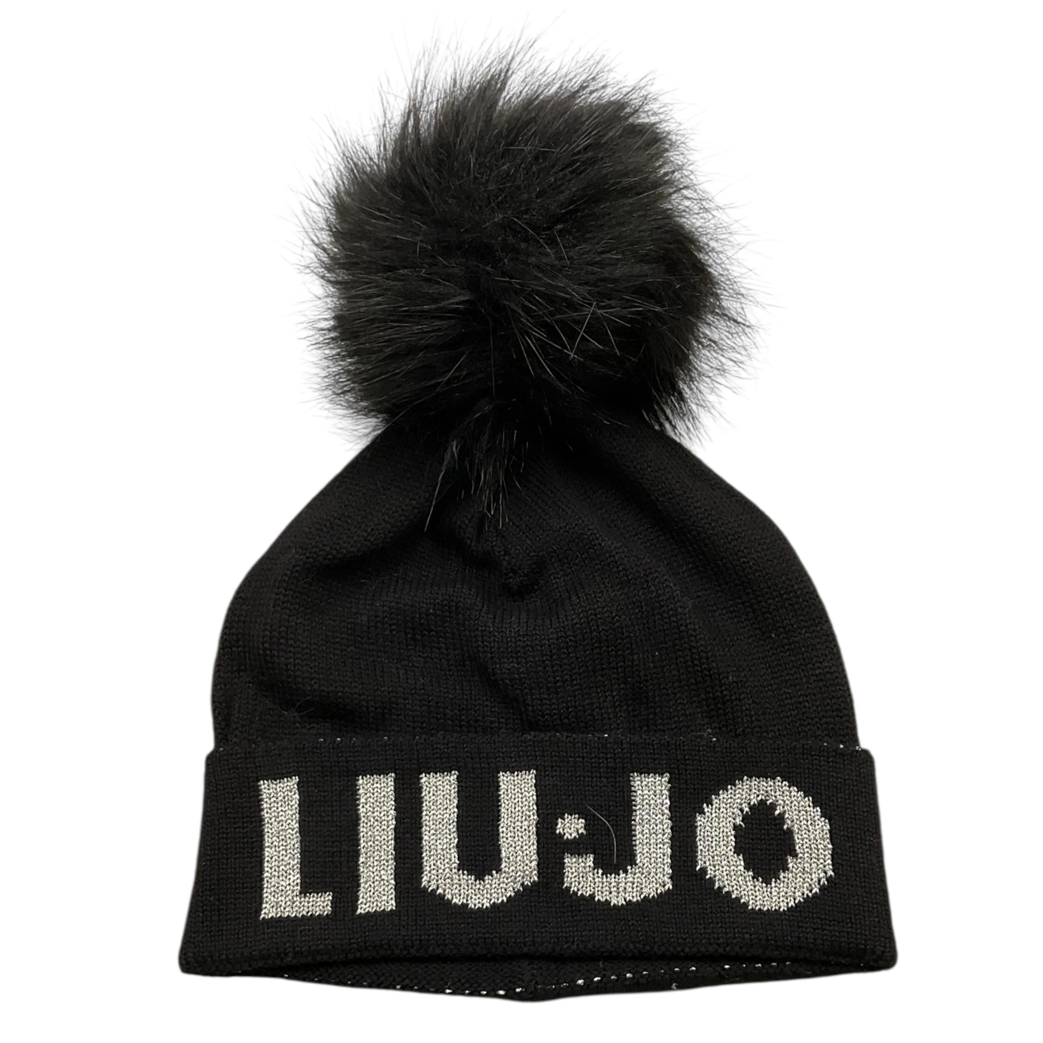 LIU JO cappello tinta unita con logo Nero per Bambina G69072 NERO LIU JO 