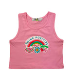 Mousse Canotta Girocollo Tinta Unita con Stampa per Bambina SKTC377P ROSA MOUSSE 