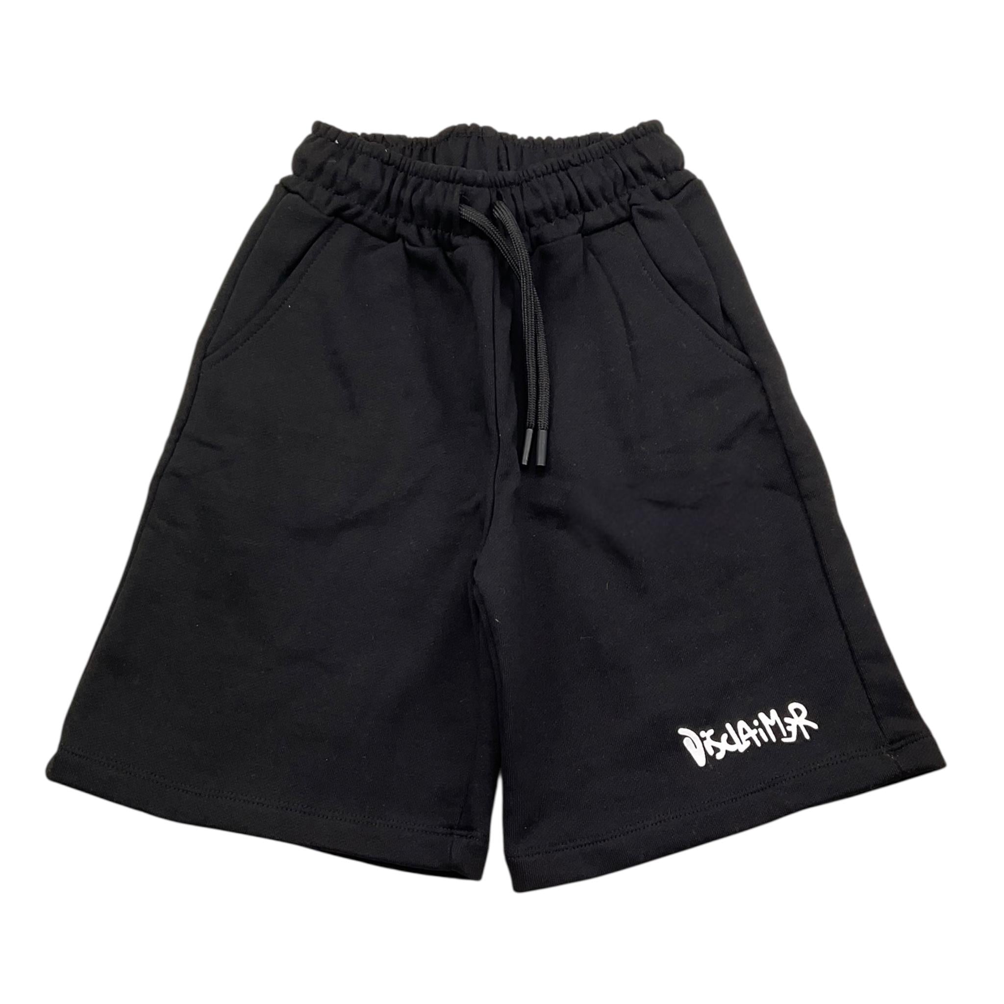 Disclaimer Bermuda Tinta Unita con Logo per Bambino BRDSC NERO DISCLAIMER 