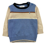 TRUSSARDI maglia girocollo tinta unita con maniche in contrasto Azzurro per Neonato TIA25103MA AZZURRO TRUSSARDI 