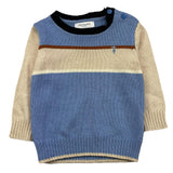 TRUSSARDI maglia girocollo tinta unita con maniche in contrasto Azzurro per Neonato TIA25103MA AZZURRO TRUSSARDI 