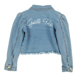 Gaelle Giubbino In Denim Tinta Unita con Bottoni In Contrasto per Bambina 27450D00019 AZZURRO GAELLE 