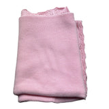 Le Bebe Coperta Tinta Unita con Ricami per Neonata LBG6280 ROSA LE BEBE 