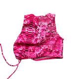 4Giveness Top Tinta Unita Con Fantasia  Fuxia Per Bambina