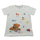 J.O. Milano T-Shirt Girocollo Tinta Unita con Stampe per Neonato 576D1 PANNA J.O. MILANO 