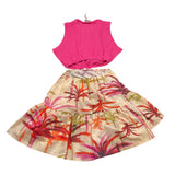Mariuccia Abito Con Fantasia Maglia Giromanica Con Gonna Multicolor Per Bambina
