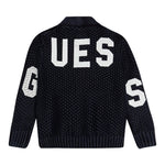 GUESS cardigan tinta unita con stampa Blu per Neonato N4YR04Z3FE0 BLU GUESS 