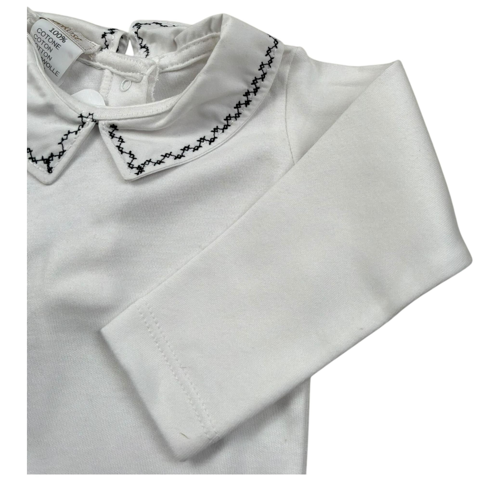 Seerose Body Manica Lunga Tinta Unita con Colletto per Neonata BDRS BIANCO SEEROSE 