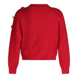 FUN & FUN maglia girocollo tinta unita con bottoni in contrasto Rosso per Bambina FNBSW15531 ROSSO FUN & FUN 