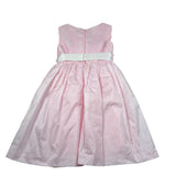 Isabel Abito Cerimonia Tinta Unita con Cintura per Bambina 430140 ROSA ISABEL 