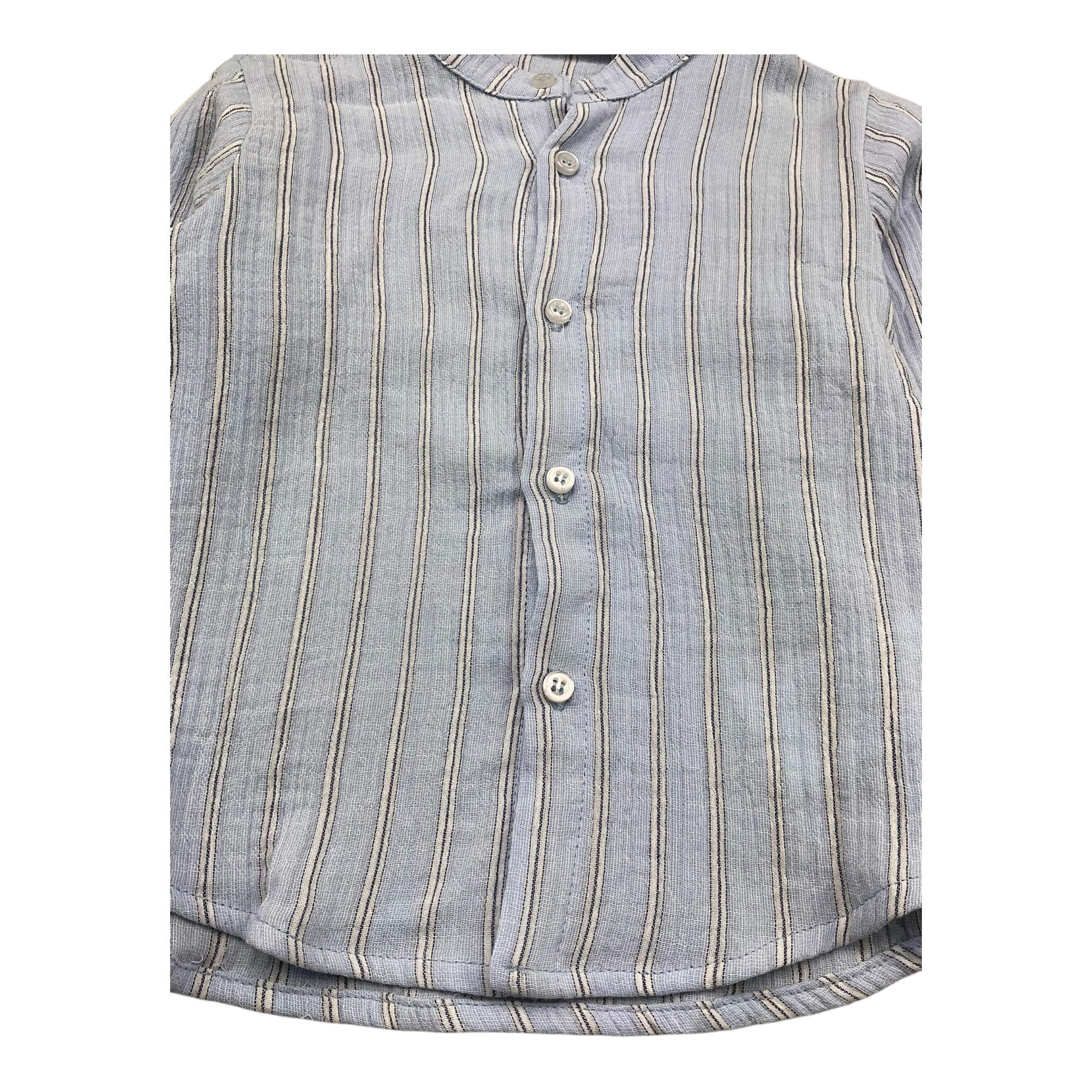 M+E' Camicia Manica Lunga Tinta Unita per Neonato UEM0580 AZZURRO M+E' 