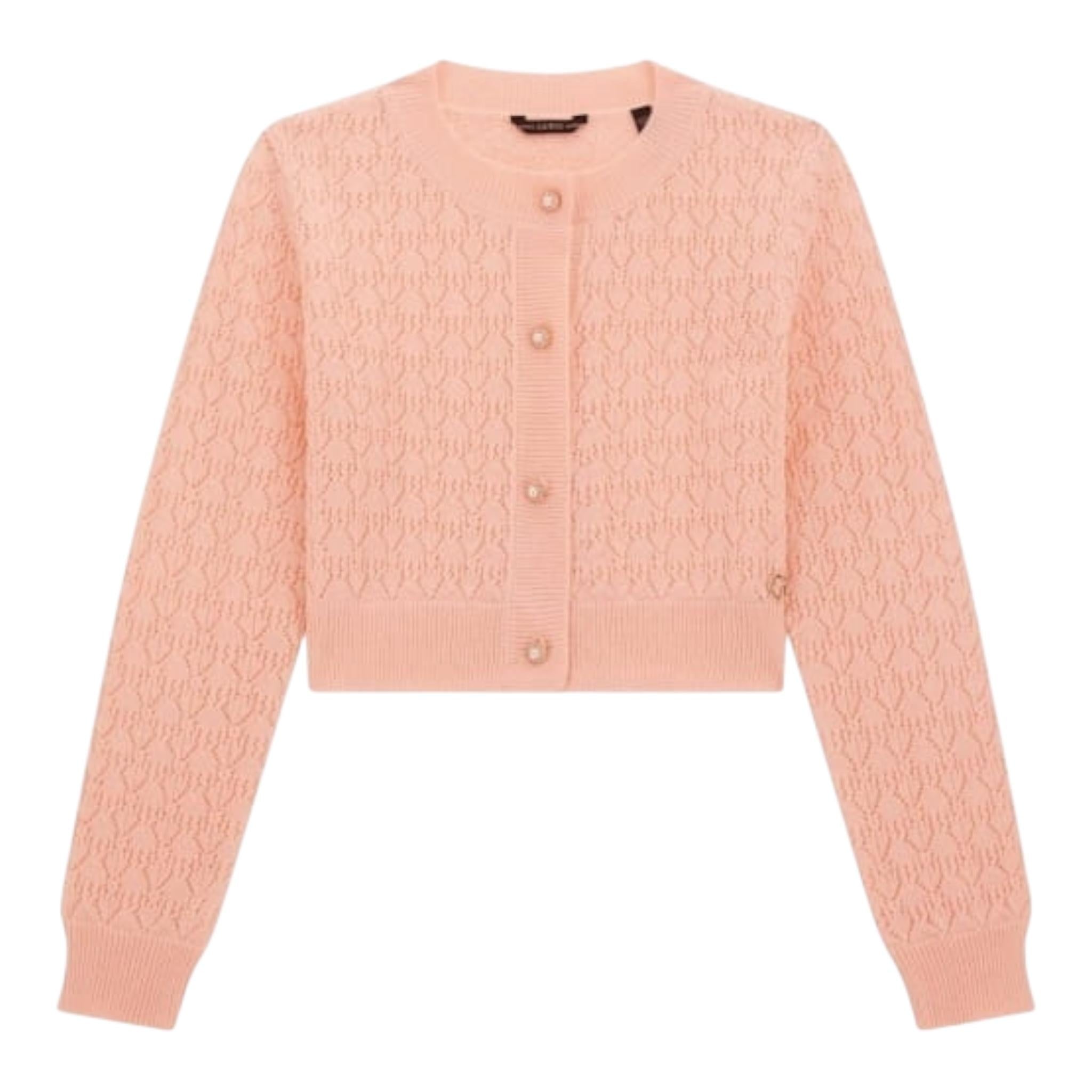 Guess Cardigan Tinta Unita Traforato per Bambina J4RR03Z3CD0 ROSA GUESS 