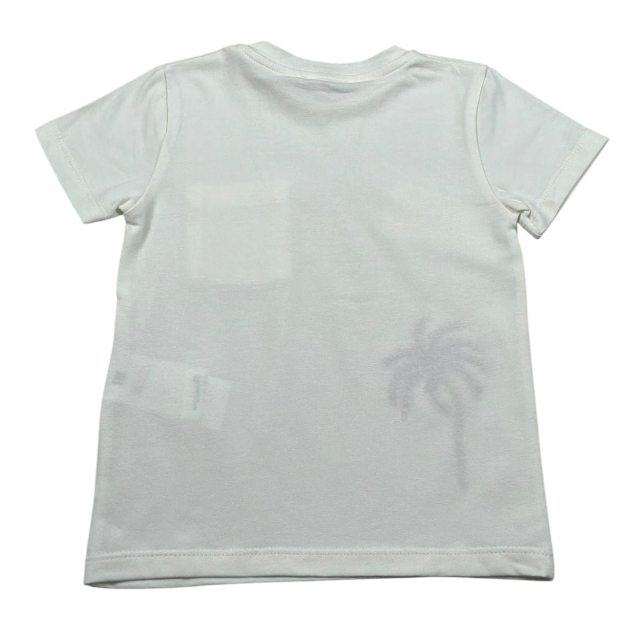 M+E' T-Shirt Girocollo Tinta Unita con Taschino per Bambino UEM0486 PANNA M+E' 