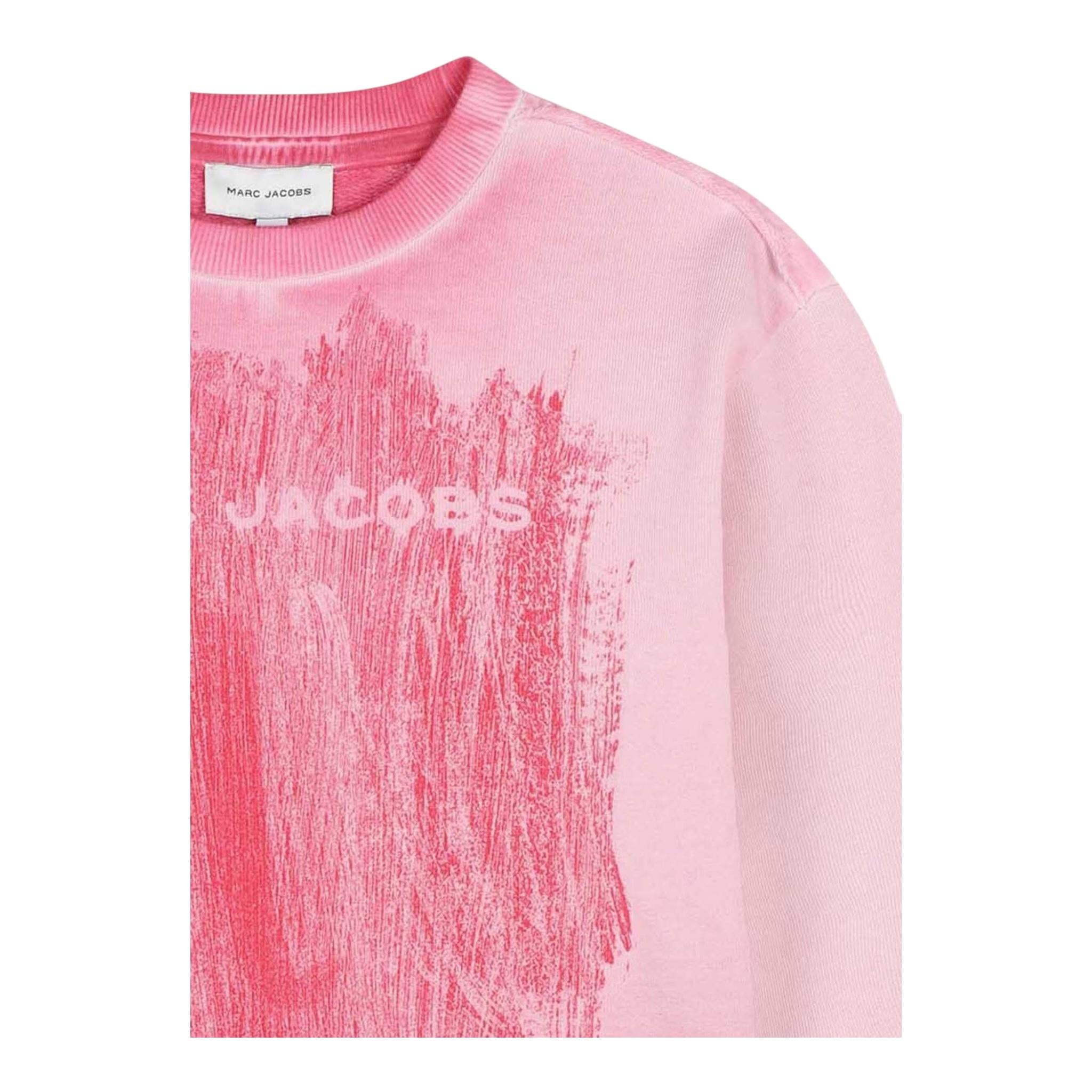 MARC JACOBS felpa chiusa girocollo tinta unita Rosa per Bambina W60291490 ROSA MARC JACOBS 