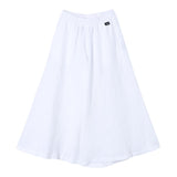 Aspesi Pantalone Modello A Palazzo Tinta Unita Con Elastico In Vita Bianco Per Bambina
