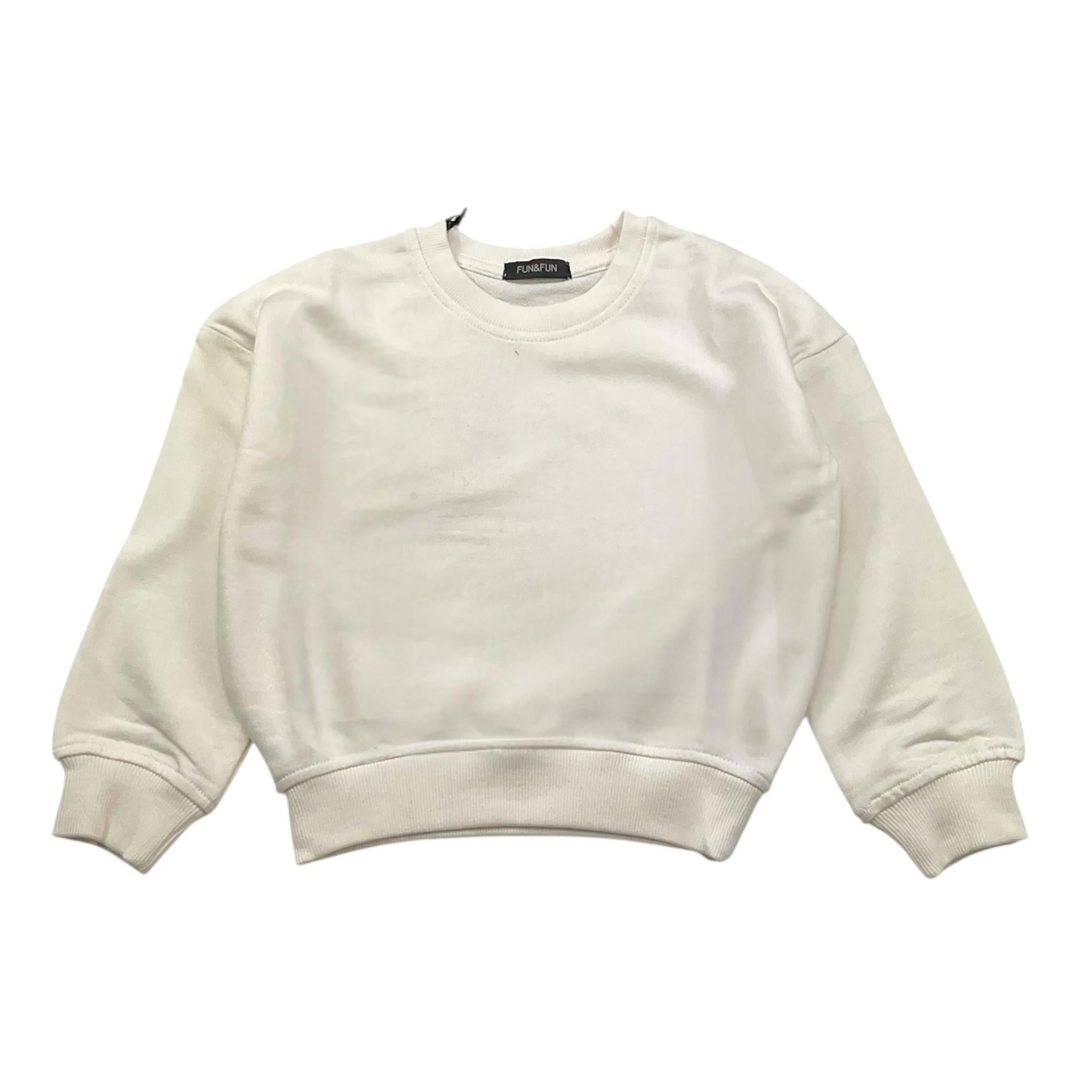 FUN & FUN felpa tinta unita girocollo Bianco per Bambina FBST00013 BIANCO FUN & FUN 