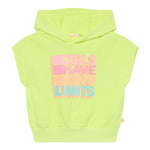 Billieblush Felpa Smanicata Tinta Unita con Cappuccio per Bambina U20846 GIALLO FLUO BillIEBLUSH 