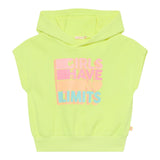 Billieblush Felpa Smanicata Tinta Unita con Cappuccio per Bambina U20846 GIALLO FLUO BillIEBLUSH 