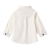 MINI BANDA camicia tinta unita con bottoni in contrasto Bianco per Neonato 3A601 BIANCO MINI BANDA 