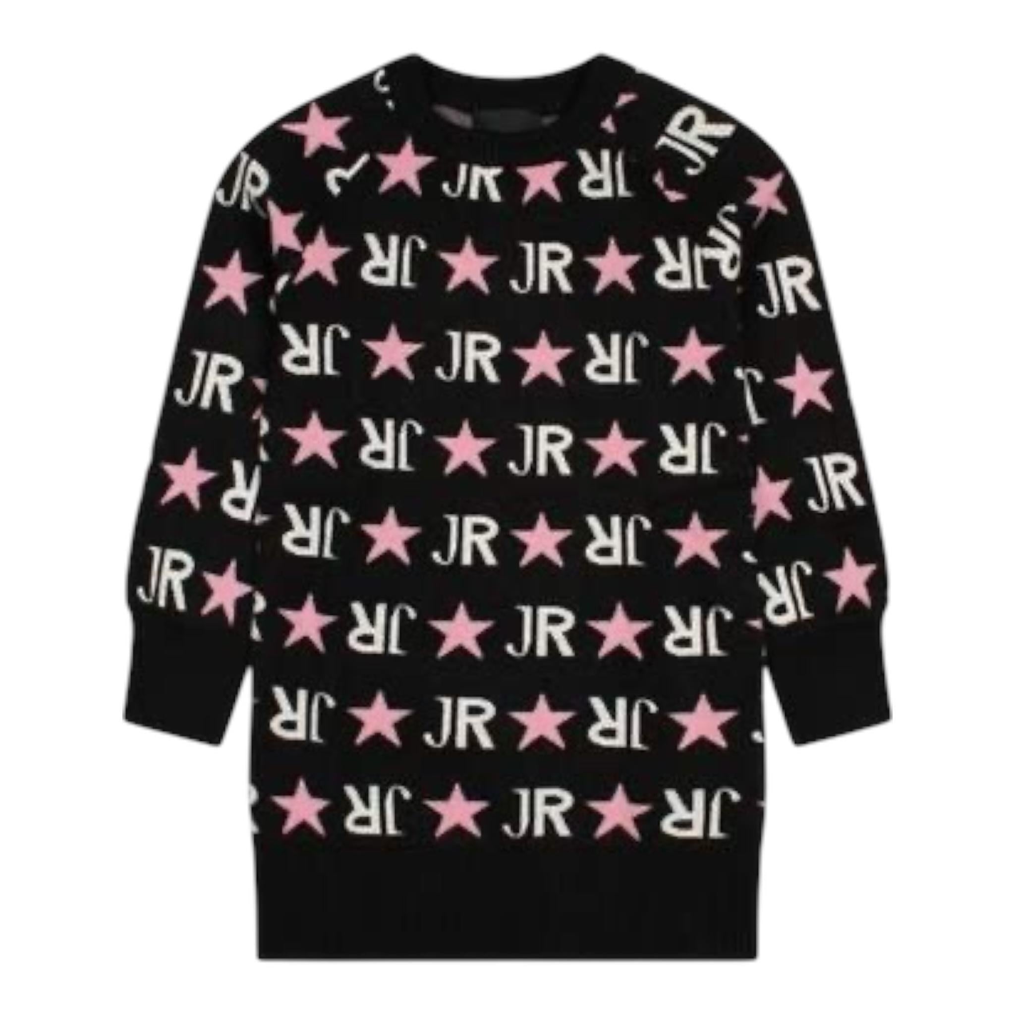 JOHN RICHMOND abito manica lunga in maglia con stampe logo Nero per Bambina RGA24004VEXXX NERO JOHN RICHMOND 