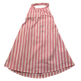 abito fantasia a righe e fiocco BS10WB029 BIANCO/ROSA PICCOLA LUDO 