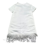 Trussardi Abito Tinta Unita con Paillettes per Bambina TGP26082VE BIANCO TRUSSARDI 