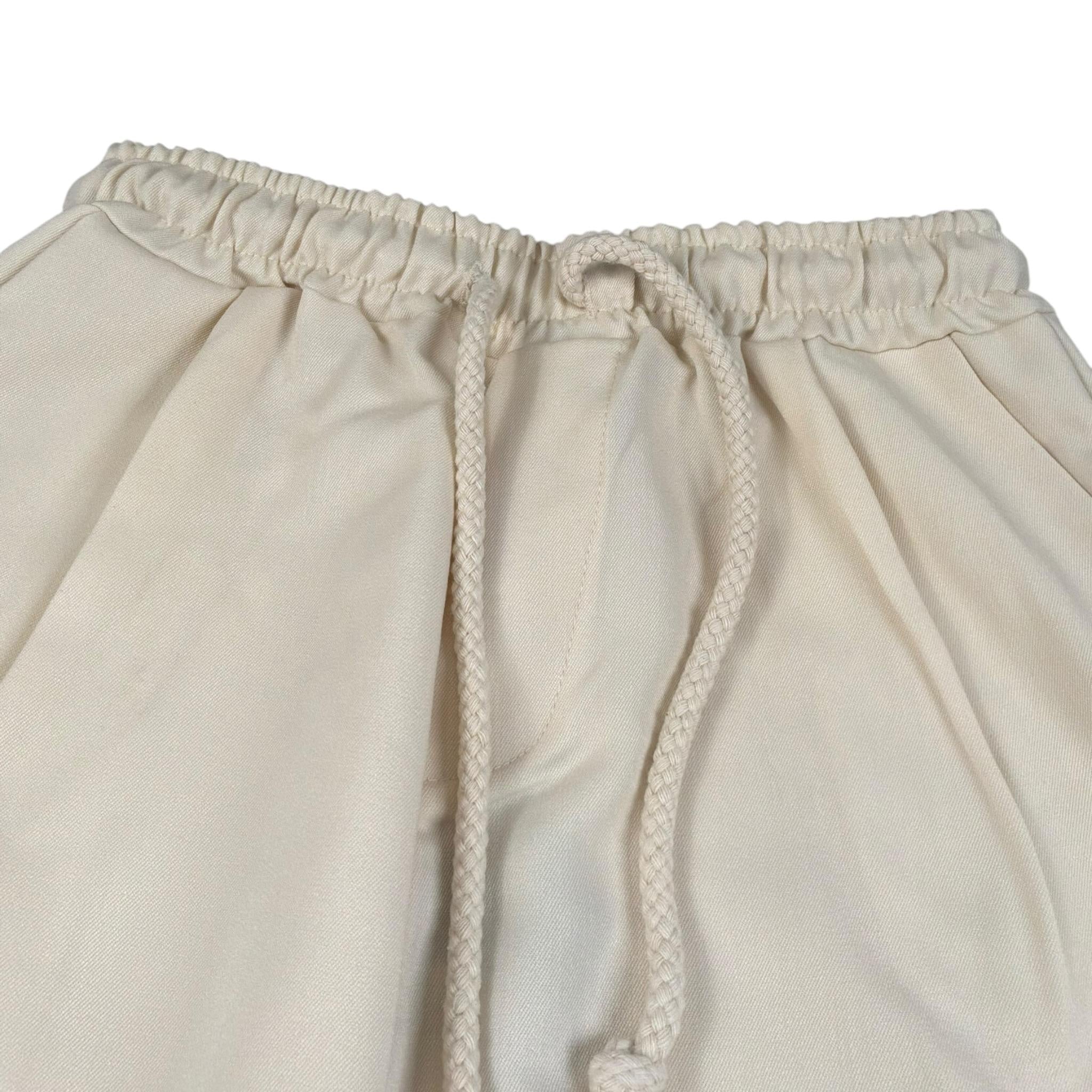 Numbers Pantalone Tinta Unita con Elastico In Vita per Bambino PA120 PANNA NUMBERS 