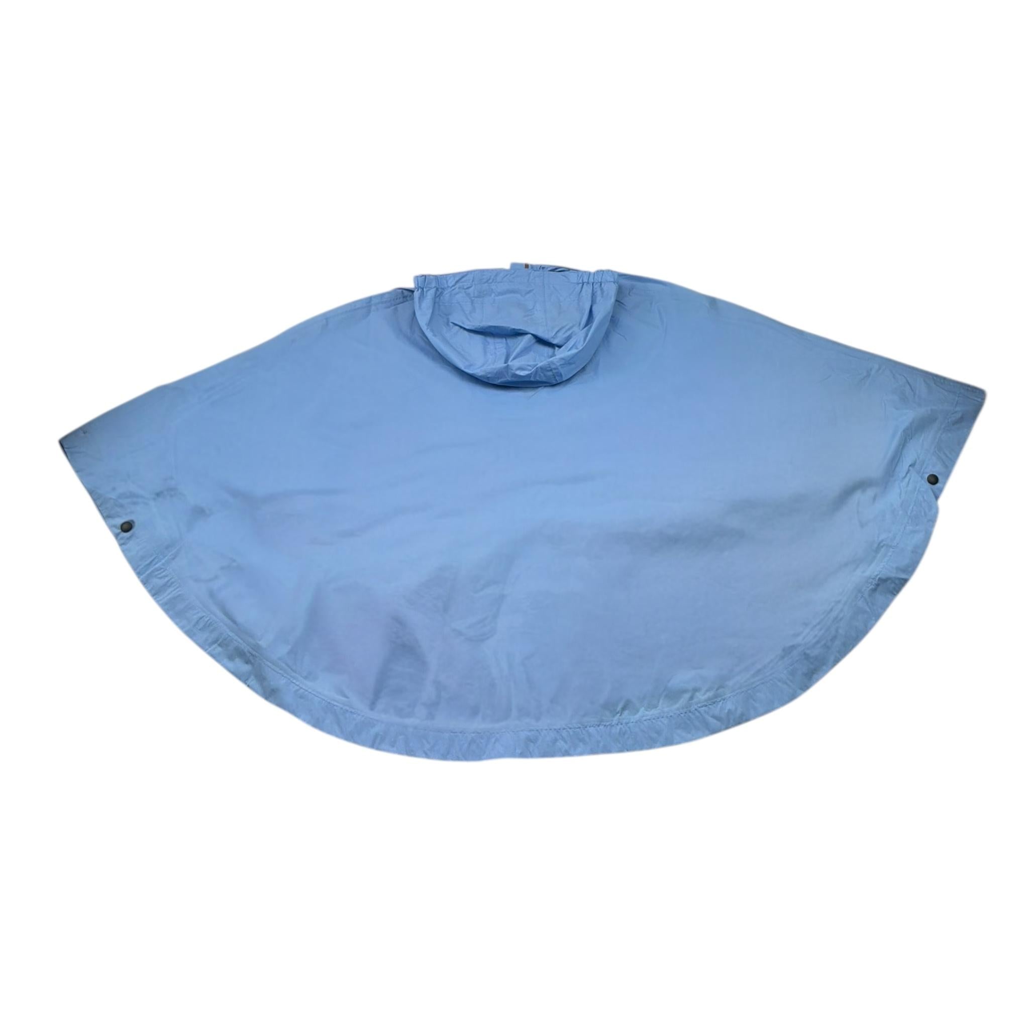 K-Way Mantella Tinta Unita con Zip E Cappuccio per Bambino K2148QW AZZURRO K-WAY 