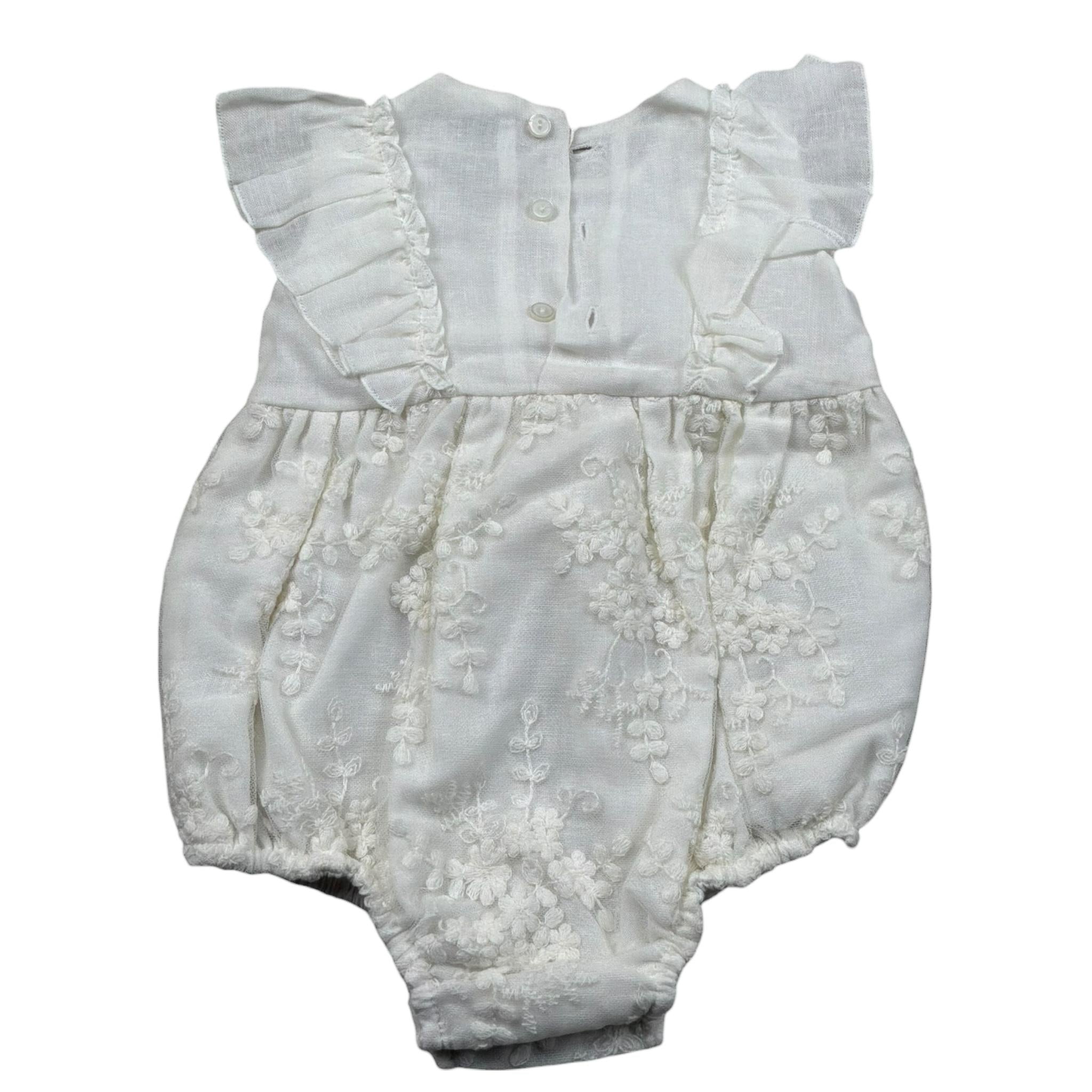 Marlu' Pagliaccetto Mezza Manica Tinta Unita per Neonata MRPP BIANCO MARLU' 