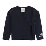 DOU DOU cardigan tinta unita con laccio Blu per Bambina DV4A00 BLU DOU DOU 