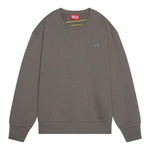 Diesel Felpa Chiusa Girocollo Tinta Unita con Logo per Bambino J02274X VERDE DIESEL 