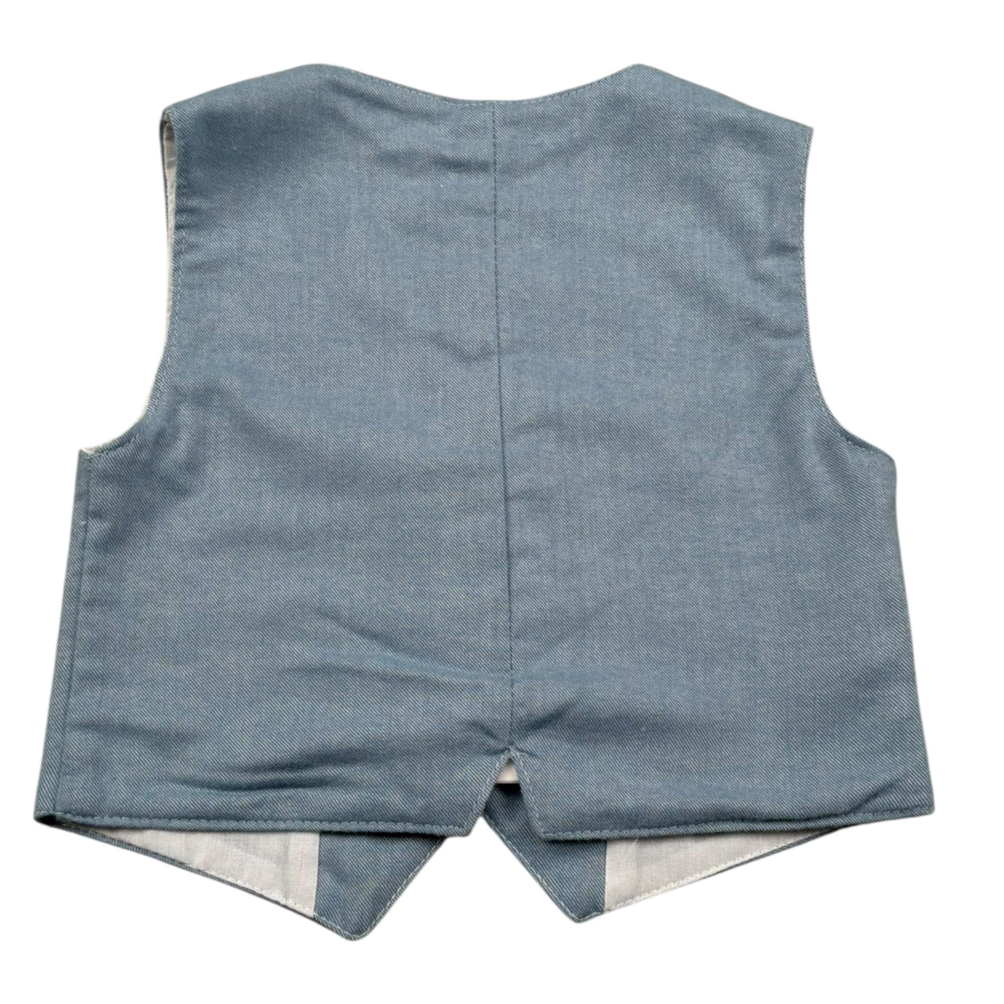 Aletta Gilet Tinta Unita per Neonato M220421 AZZURRO ALETTA 