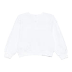 Monnalisa Felpa Girocollo Tinta Unita con Brillantini per Neonata 39E609 BIANCO MONNALISA 