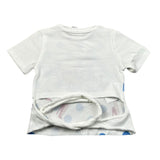 Miss Grant T-Shirt Girocollo tinta unita con Stampa Bianco per Bambina MG237J BIANCO MISS GRANT 