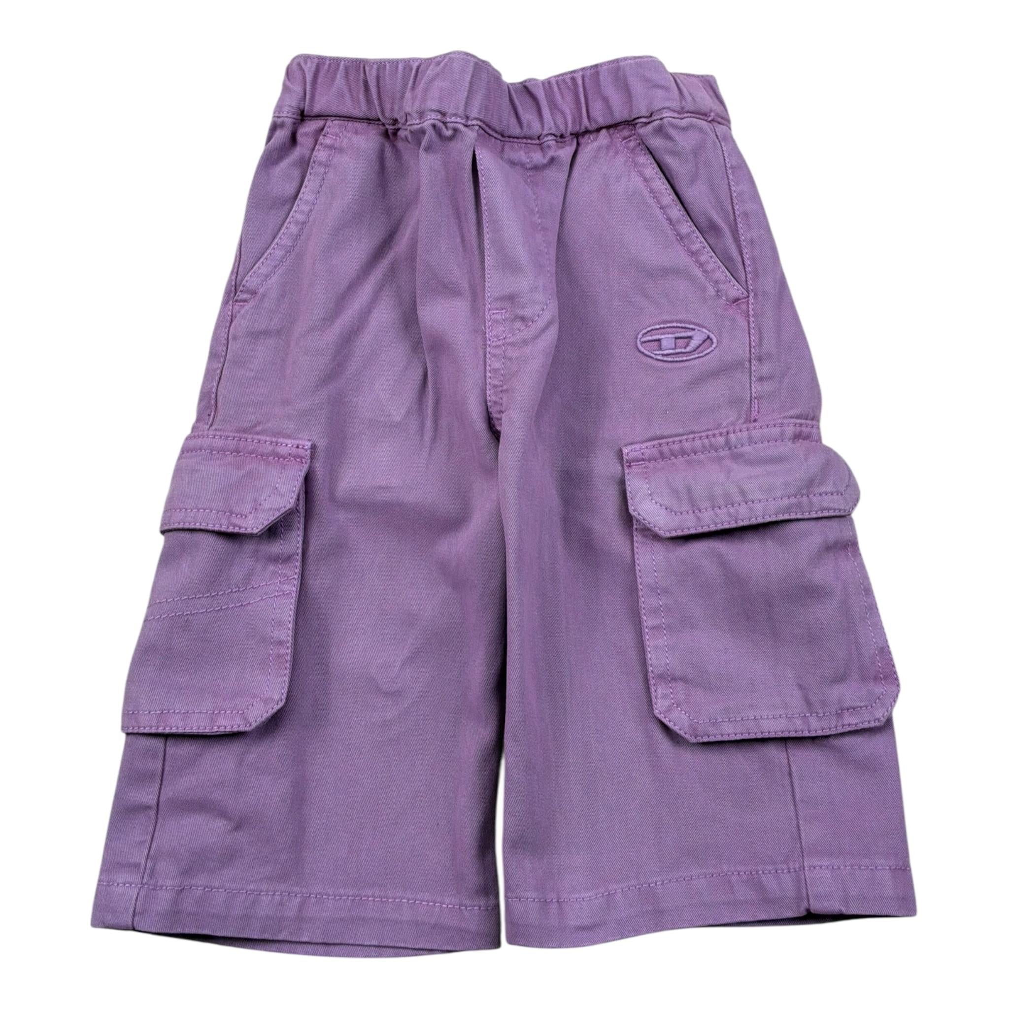 Diesel Jeans Tinta Unita Modello Cargo per Neonata K00603X VIOLA DIESEL 