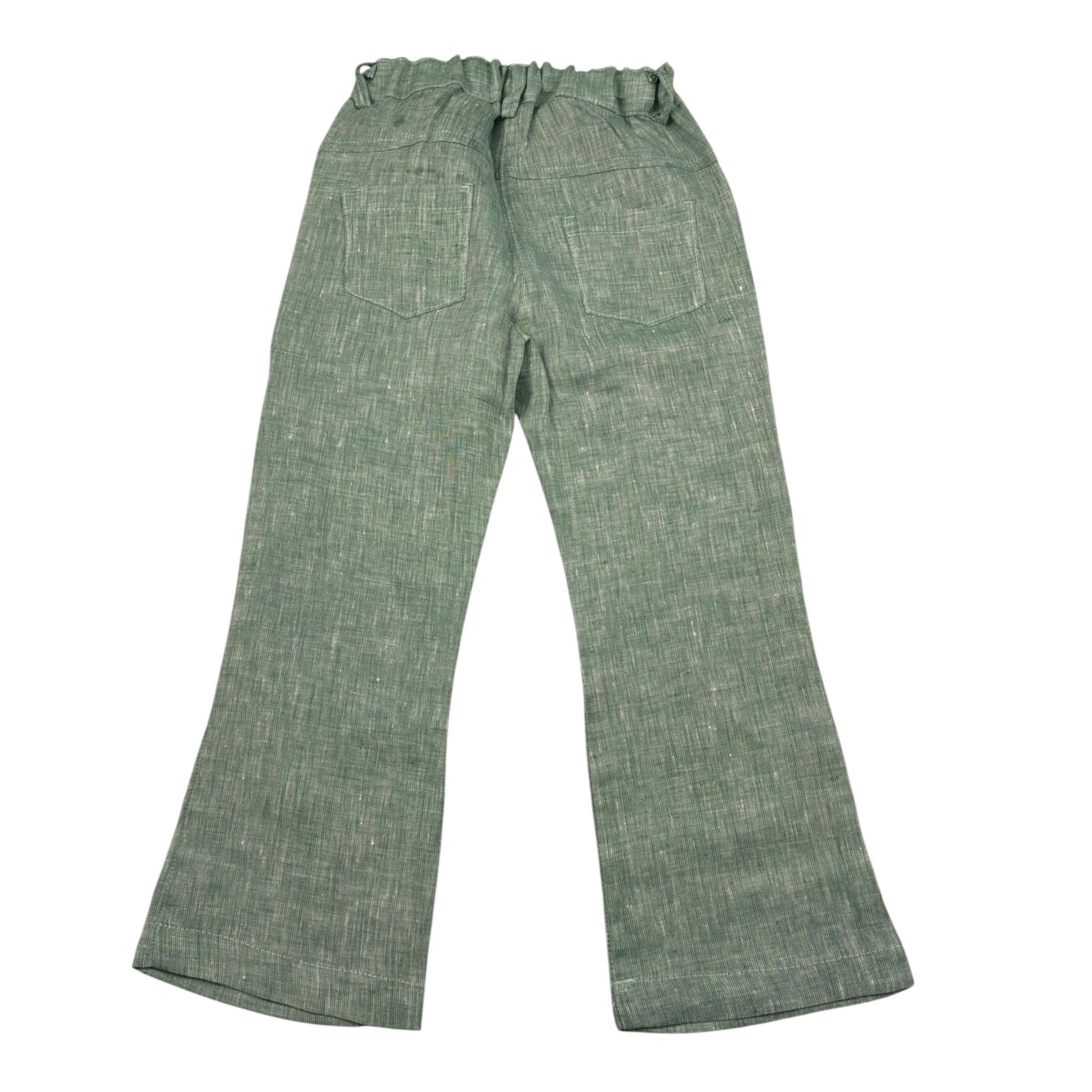 Le Coconne Pantalone Tinta Unita Modello Zampa per Bambina LCN2079 VERDE LE COCONNE 