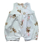 Le Bebe Pagliaccetto Giromanica Tinta Unita con Stampe per Neonata LBG6256 BIANCO LE BEBE 