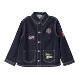 Kenzo Giubbino In Denim Tinta Unita per Bambino K60281 BLU KENZO 